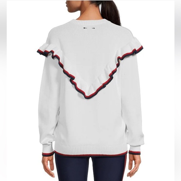 NEW The Upside Columbia Boo Frill Knit Top Cotton Sweater Sz M - Picture 2 of 10